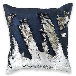 Navy Sequin Pillow